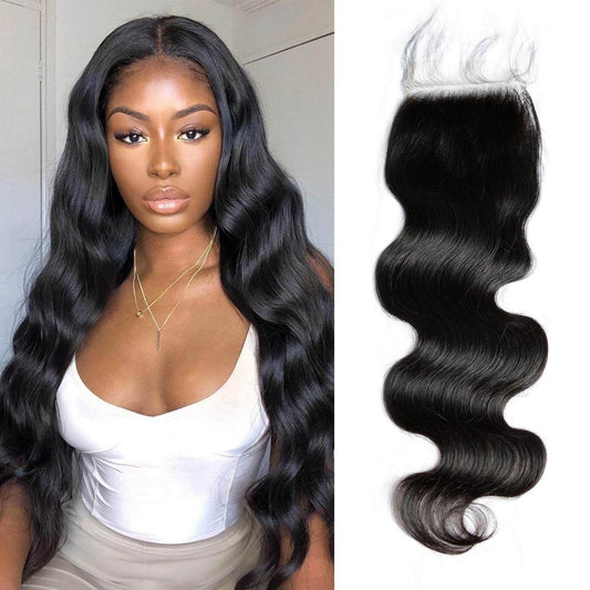 HD Lace Closure Human Hair Body Wave Bundles with Transparent Closure - BBOUTIQUE HAIR