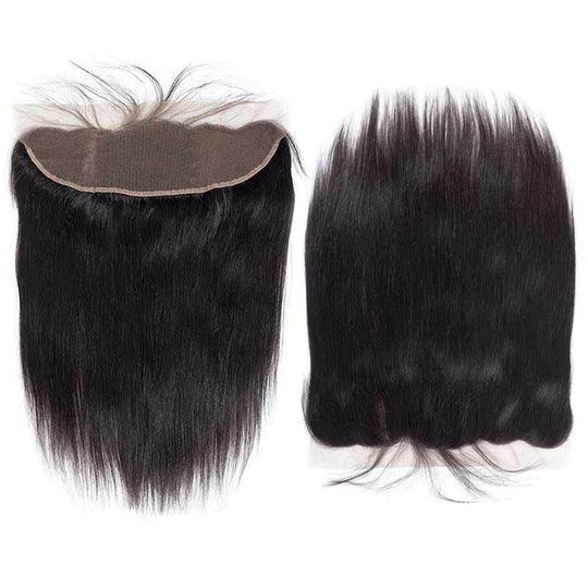 Brazilian Straight Human Hair Weave 3 Bundles with 13x4 Lace Frontal Natural Color - BBOUTIQUE HAIR