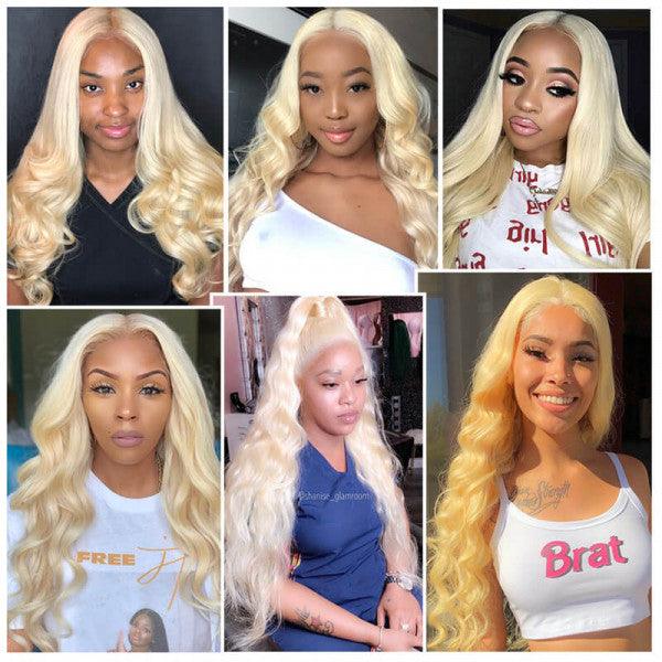 Blonde Hair 13x6 HD Lace Front Wig Body Wave Human Hair Wigs - BBOUTIQUE HAIR