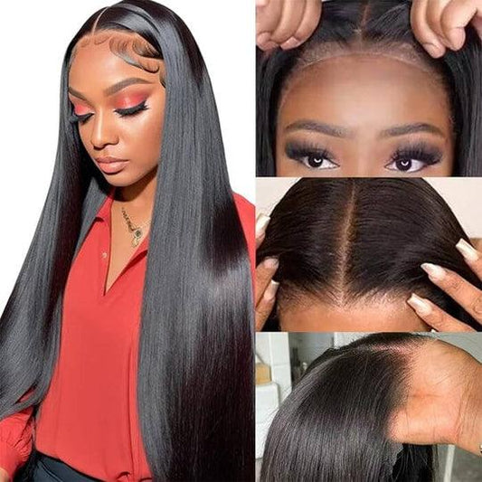 7x4.5 Put on and Go Lace Wig Pre Cut Silky Bone Straight BB Virgin Human Hair - BBOUTIQUE HAIR