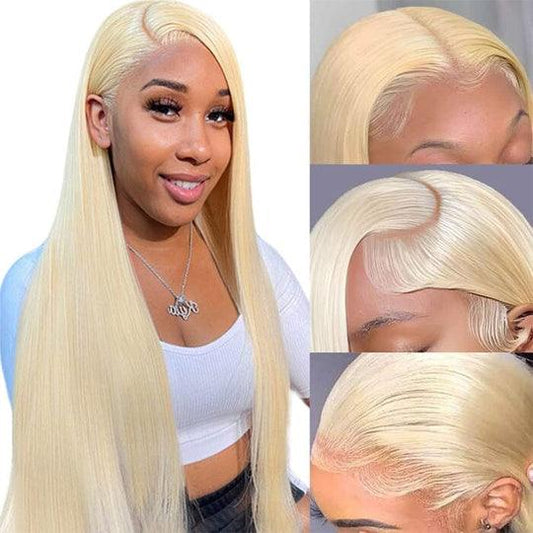 HD Lace Frontal Wig Human Hair 613 Honey Blonde 5x5 HD Transparent Lace Closure Classic Wig - BBOUTIQUE HAIR