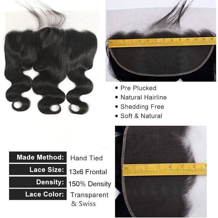 Body Wave 13x6 Transparent Lace Frontal Virgin Human Hair Silky Straight Frontal - BBOUTIQUE HAIR