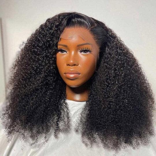 Hair Afro Kinky Curly 13x4 Transparent Lace Frontal Wig Virgin Human Hair - BBOUTIQUE HAIR