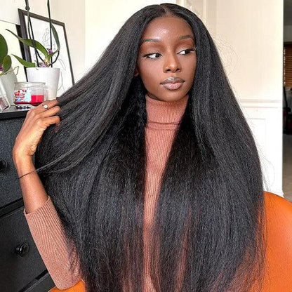 BB Kinky Straight 8x5 Pre Cut Lace Wig Glueless Pre Plucked Virgin Human Hair - BBOUTIQUE HAIR