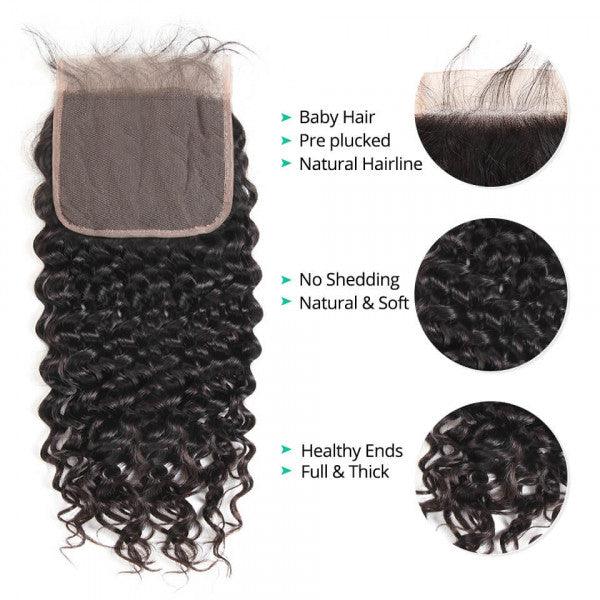 6x6 Closure Water Wave Human Hair Sew In 6x6 Closure - BBOUTIQUE HAIR